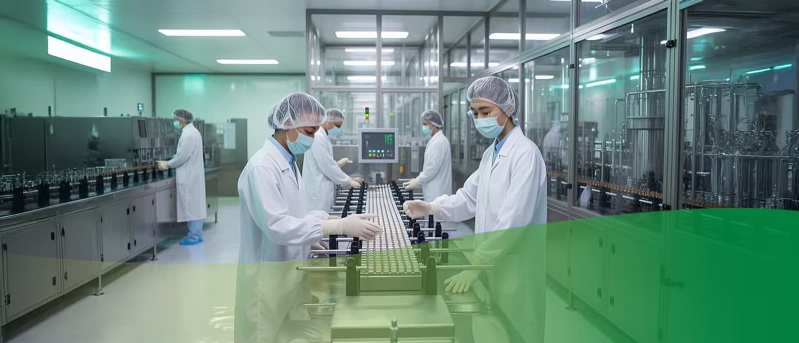 Pharmaceutical manufacturing floor