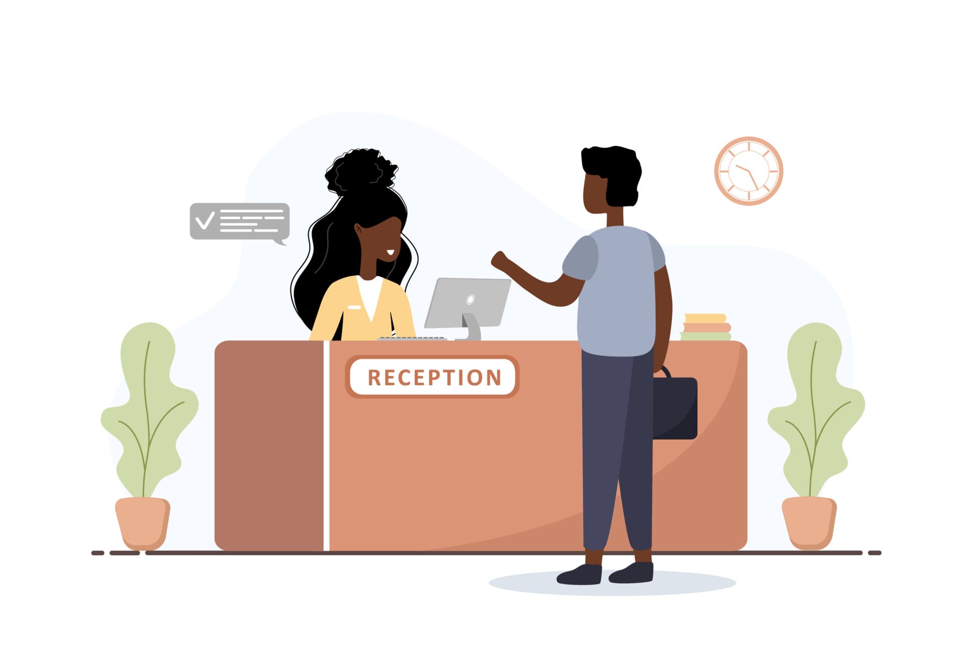 Visitor management and secure facility lobby